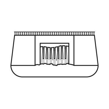Hidro ve istasyon logosunun izole nesnesi. Stok için hidro ve baraj vektör simgesi kümesi.