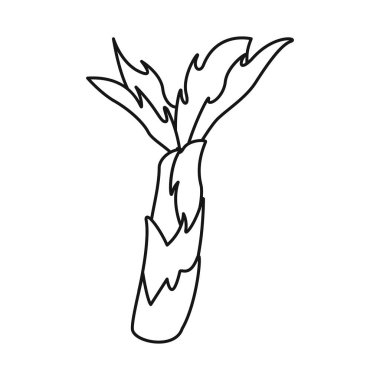 Palmiye ve orman sembolü vektör illüstrasyon. Web için palmiye ve yeşil stok sembolü koleksiyonu.