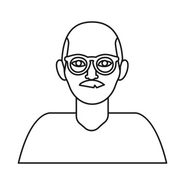 İnsan ve yüz logosuizole nesne. Web için erkek ve erkek stok sembolü seti.