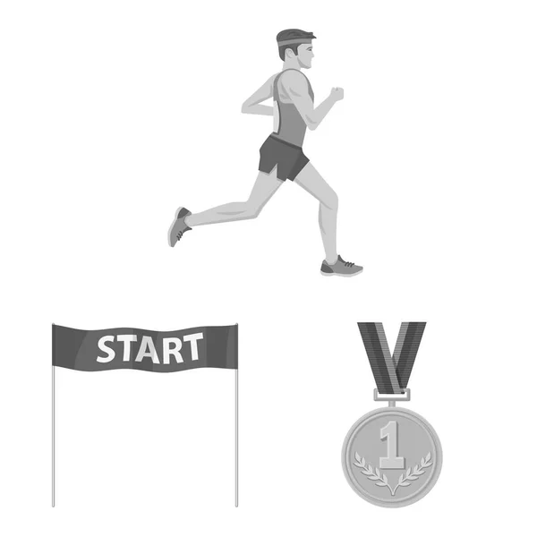 Векторная иллюстрация успеха и марафонского знака. Успех и символ победителя для Интернета . — стоковый вектор