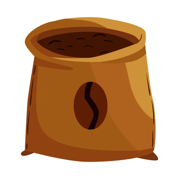 Ilustracja wektorowa torby i logo kawy. Zestaw torby i żywności ilustracji wektor. — Wektor stockowy