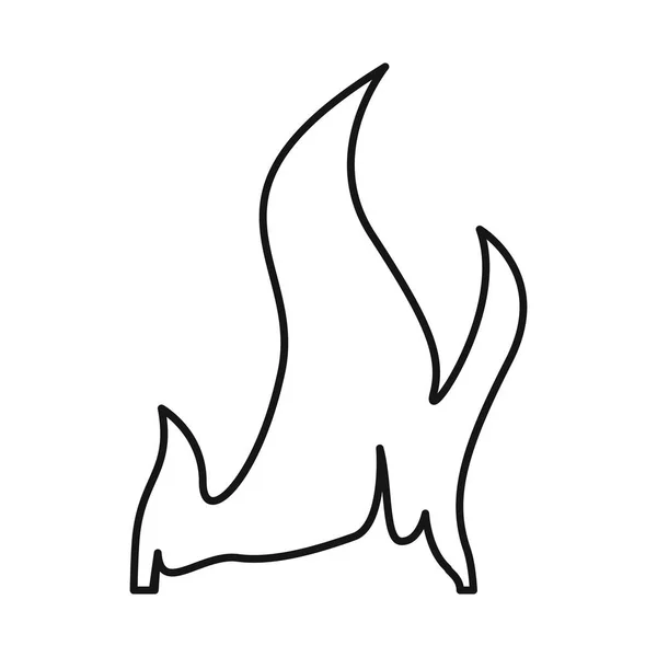 Векторная иллюстрация логотипа пламени и факела. Набор иллюстраций на тему пламени и горячих запасов . — стоковый вектор