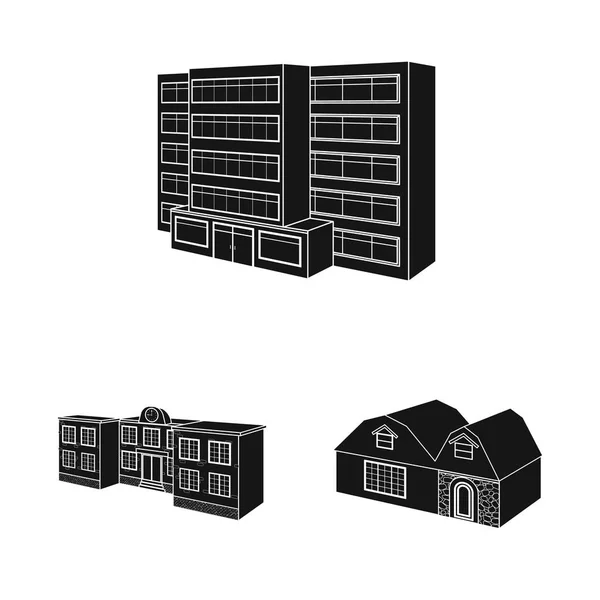 Projeto vetorial de renovação e ícone de infra-estrutura. Coleção de renovação e símbolo de estoque de casa para web . —  Vetores de Stock