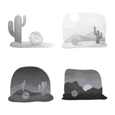 Kırsal ve mera işareti vektör illüstrasyon. Web için kırsal ve doğa stok sembolü koleksiyonu.