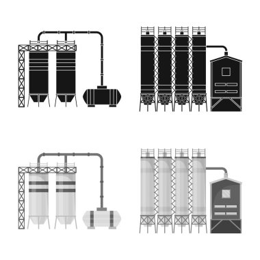 Üretim ve yapısı simge vektör tasarımı. Üretim ve teknoloji hisse senedi vektör çizim.