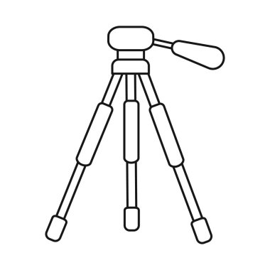Tripod ve destek sembolüvektör illüstrasyon. Web için tripod ve stand stok sembolü koleksiyonu.