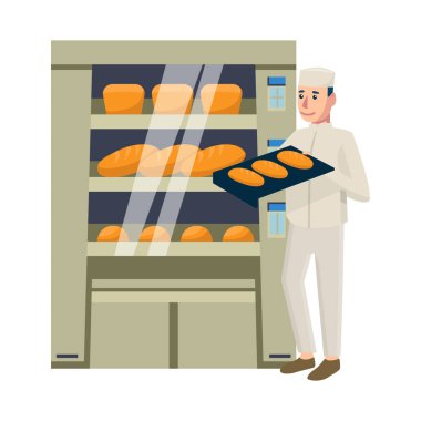 Fırın ve şekerleme işareti izole nesne. Fırın ve ekmek stok vektör illüstrasyon seti.