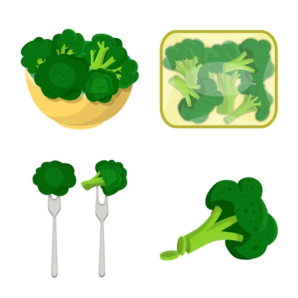 Σχεδιασμός διανύσματος του λογότυπου φαγητού και δίαιτας. Σετ φαγητού και υγιούς διανύσματος για απόθεμα. — Διανυσματικό Αρχείο