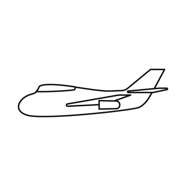 Diseño vectorial de la señal de avión y aire. Colección de avión y el icono de vector de confort para stock . — Archivo Imágenes Vectoriales