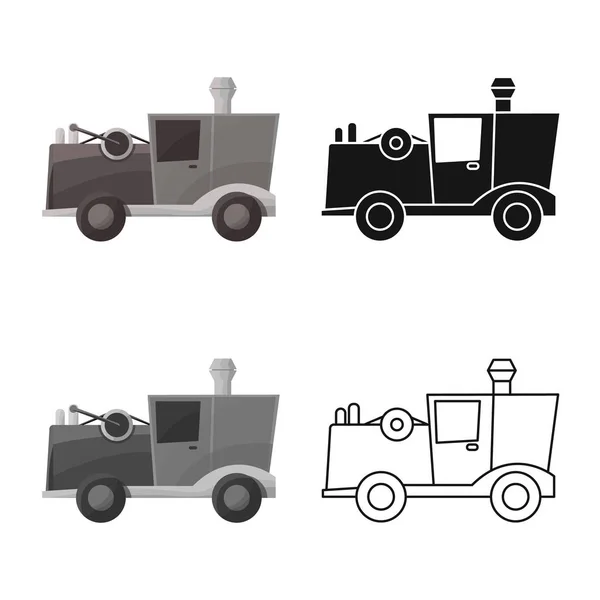 Векторний дизайн автомобіля і старого символу. Графіка автомобіля та моделі Векторні ілюстрації . — стоковий вектор
