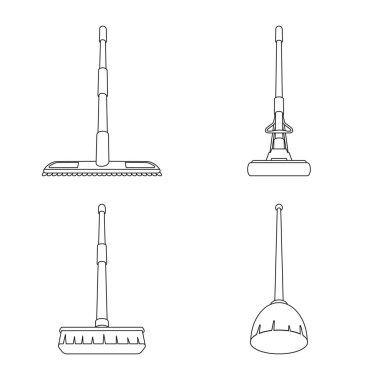 Hijyen ve temiz sembolü izole nesne. Stok lar için hijyen ve paspaslama vektör simgesi seti.