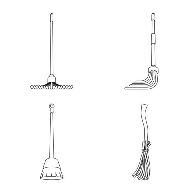 Hijyen ve temiz simgesi izole nesne. Hijyen ve paspas stok vektör illüstrasyon koleksiyonu.