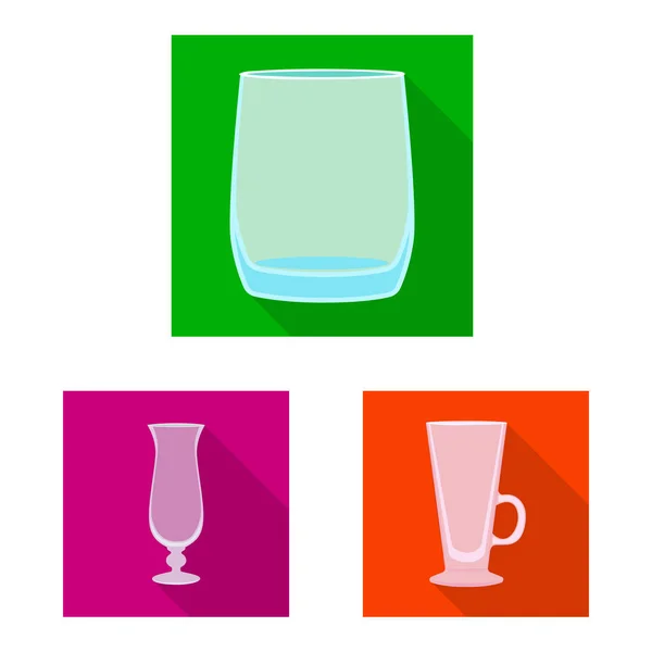 Vector illustration of drinks and restaurant icon. Collection of drinks and celebration vector icon for stock. — Stock Vector