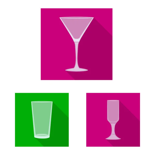 Ilustração vetorial de bebidas e sinal de restaurante. Conjunto de bebidas e símbolo de estoque de celebração de web . — Vetor de Stock