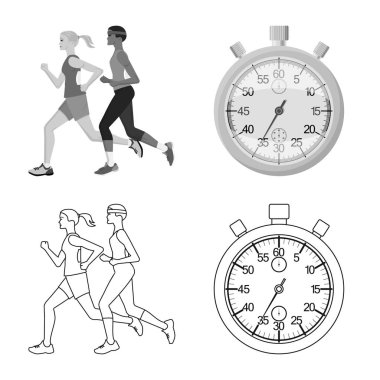 Spor ve kazanan simge vektör tasarımı. Spor ve fitness hisse senedi simgesi web için kümesi.