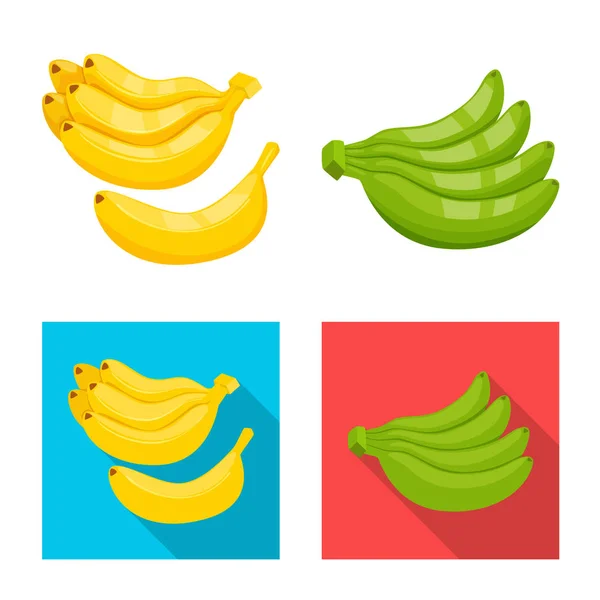 Diseño vectorial de símbolo natural y vegetariano. Conjunto de icono de vector natural y de comer para la acción . — Vector de stock