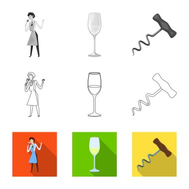 Çiftlik ve bağ simgesinin vektör Illustration. Stok için çiftlik ve ürün vektör simgesi koleksiyonu.