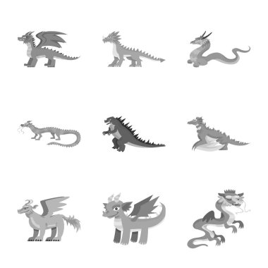 Vahşi ve efsanevi logo vektör tasarımı. Vahşi ve cadılar bayramı stok vektör illüstrasyon koleksiyonu.