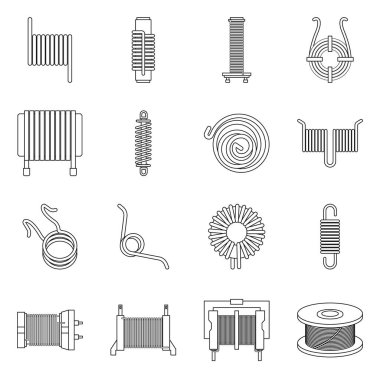 Spiral ve sıkıştırma simgesinin vektör tasarımı. Web için spiral ve burulma stok sembolünün toplanması.