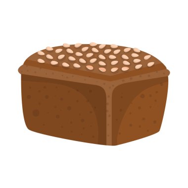 Ekmek ve somun simgesiizole nesne. Web için ekmek ve çörek stok sembolü seti.