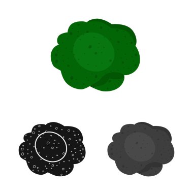 Brokoli ve lahana logosu vektör illüstrasyon. Stok için brokoli ve sebze vektör simgesi seti.