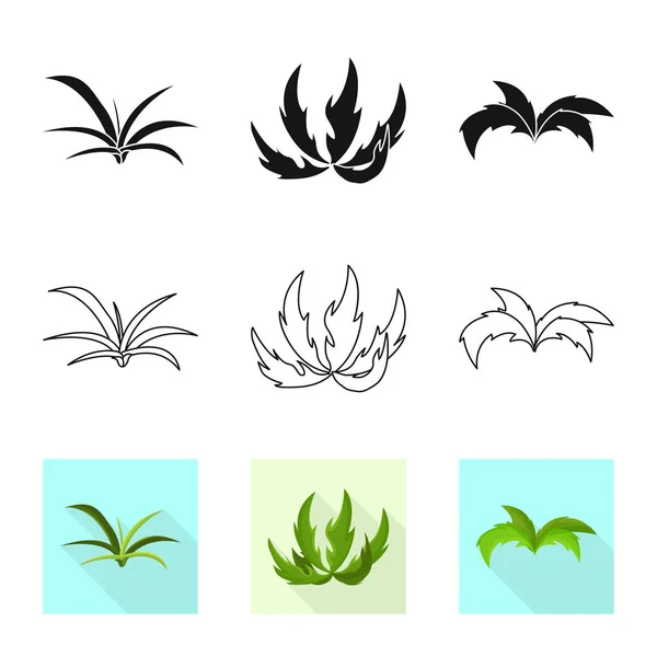 Vector design of landscaping and summer symbol. Set of landscaping and environment vector icon for stock. — Stock Vector