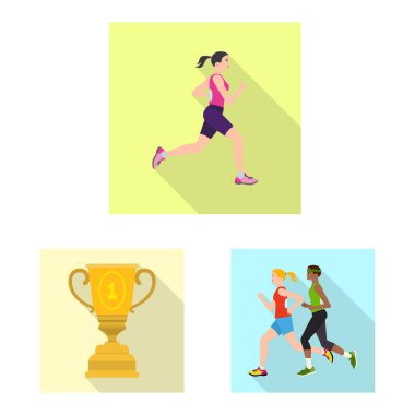 Spor ve kazanan sembol yalıtılmış nesne. Spor ve fitness hisse senedi vektör çizim topluluğu.