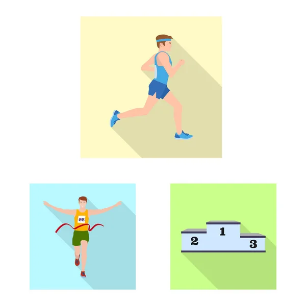 Vektorillustration av sport och vinnaren symbol. Samling av sport- och fitness lager vektorillustration. — Stock vektor