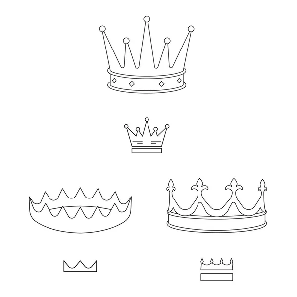 Ilustración vectorial de la reina y signo heráldico. Colección de icono de vector reina y vip para stock . — Vector de stock