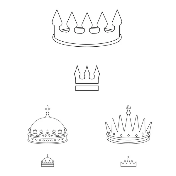 Illustrazione vettoriale della regina e logo araldico. Set di regina e vip stock vettoriale illustrazione . — Vettoriale Stock