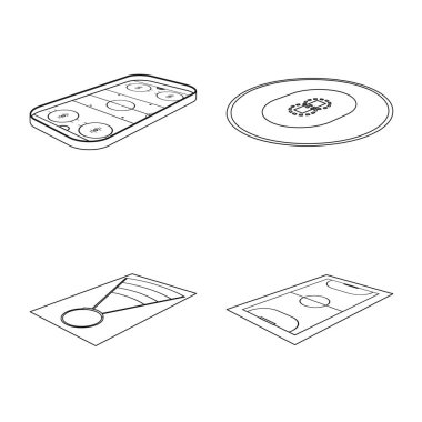 Çim ve inşaat logosu izole nesne. Stok için çim ve şampiyonluk vektör simgesi koleksiyonu.