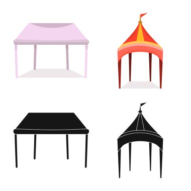 Çatı ve katlama simgesinin vektör Illustration. Stok için çatı ve mimari vektör simgesi koleksiyonu.