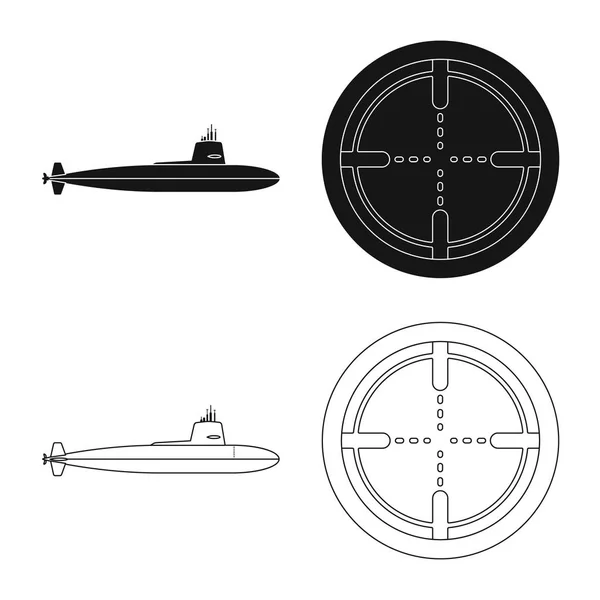 Vector σχεδιασμό του σημείου πόλεμος και το πλοίο. Συλλογή του πολέμου και στόλου απόθεμα διανυσματικά εικονογράφηση. — Διανυσματικό Αρχείο