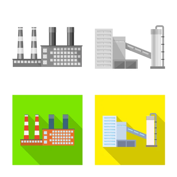 生产和结构徽标的矢量插图。生产和技术股票向量例证的汇集. — 图库矢量图片