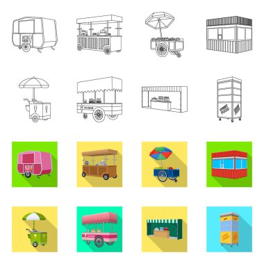 Pazarlama ve çadır simgesinin izole nesne. Web için pazarlama ve açık stok sembolü seti.