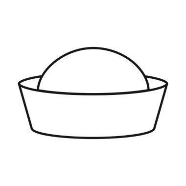 Şapka ve denizci logosu vektör tasarımı. Stok için şapka ve deniz vektör simgesi seti.