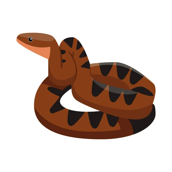 Vector ontwerp van python en Serpent logo. Afbeelding van python en kruipende Stock vector illustratie. — Stockvector