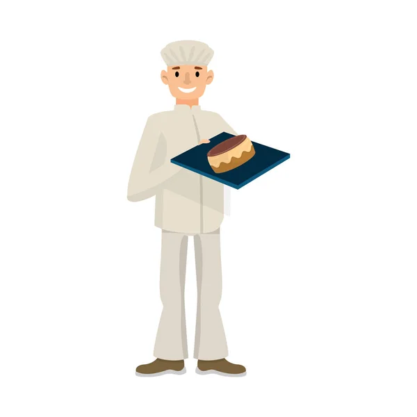 Векторная иллюстрация иконки пекаря и сковороды. Набор символов пекаря и багета для паутины . — стоковый вектор
