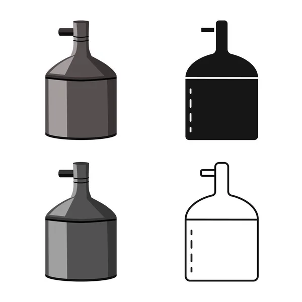 Ilustración vectorial del logotipo de botella y bebida. Colección de ilustración de vectores de botellas y fríos . — Vector de stock