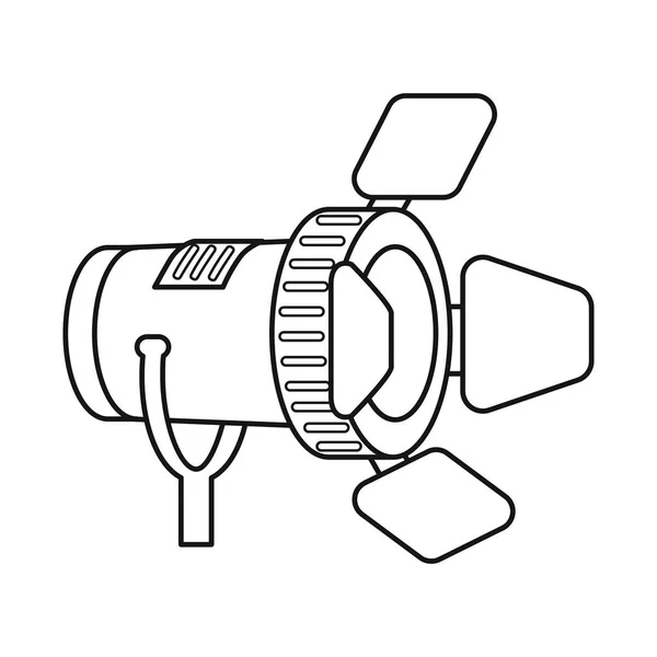 Projeto vetorial de luz e sinal de holofotes. Conjunto de ilustrações vetoriais claras e transparentes . —  Vetores de Stock