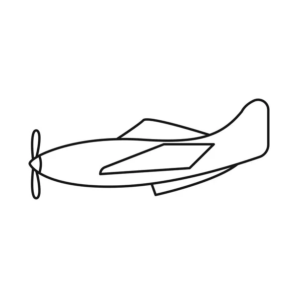 Векторная иллюстрация аэроплана и космического логотипа. Набор аэроплана и воздушного инвентаря для паутины . — стоковый вектор