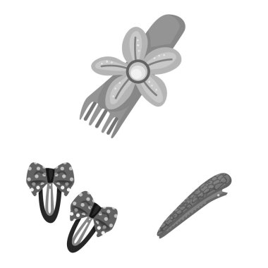 Kuaförlük ve hairclip simge vektör tasarımı. Güzellik ve moda stok vektör çizim topluluğu.
