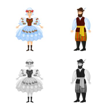 Vektör çizim geleneksel ve tur sembolü. Geleneksel topluluğu ve Simgesel hisse senedi için simge vektör.