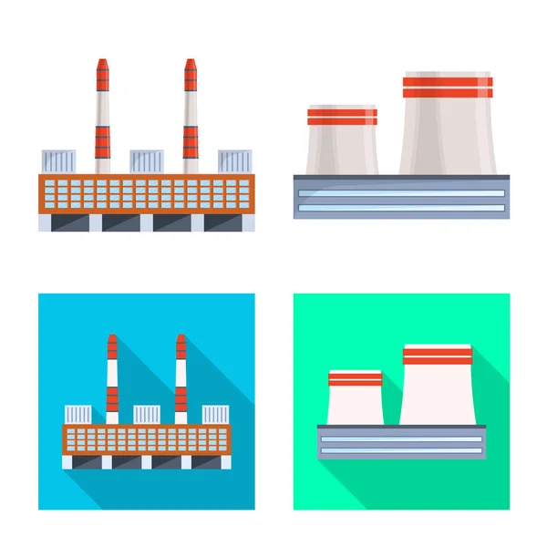 Illustration vectorielle du signe de production et de structure. Ensemble d'illustration vectorielle de stock de production et de technologie . — Image vectorielle