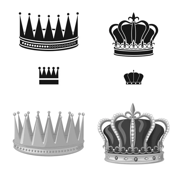 Vector design a középkori és a nemesség jelentkezzen. A középkori gyűjtemény és a monarchia tőzsdei szimbólum a web. — Stock Vector