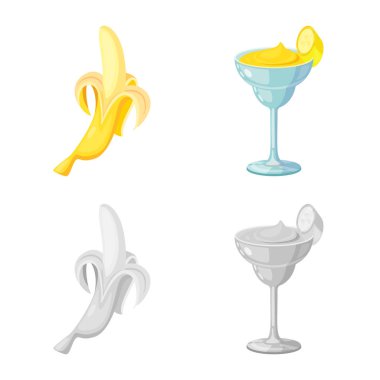 Doğal ve vejetaryen işareti vektör tasarımı. Doğal ve yeme hisse senedi vektör çizim seti.