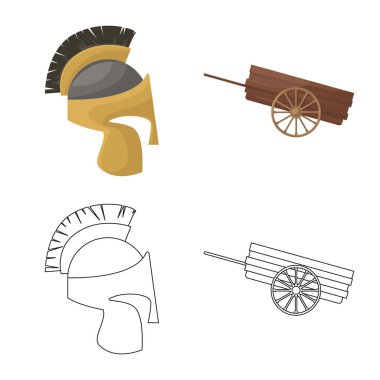 Eski ve kültür logosuvektör illüstrasyon. Eski ve rönesans stok vektör illüstrasyon seti.