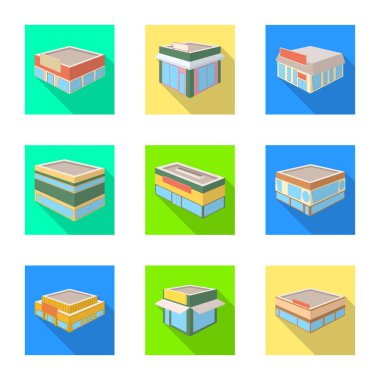 Yalıtılmış nesne ve kentsel simge. Web için set ve ev stok sembolü.