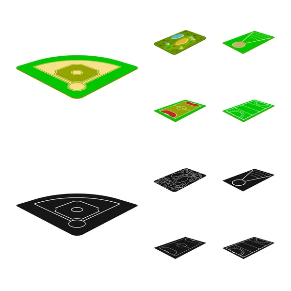 Vektorillustration af legeplads og sportsikon. Sæt af legeplads og scene stock symbol for web . – Stock-vektor