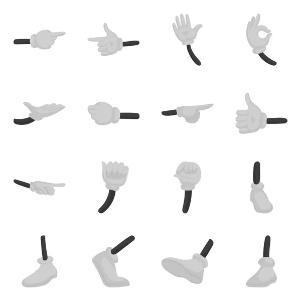Vektorillustration der Pose und des komischen Symbols. Set von Pose und Animation Stock Vector Illustration. — Stockvektor
